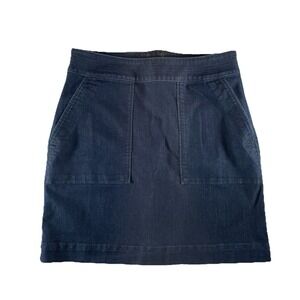 NWT LOFT Women's Size 4 Dark wash Denim Mini Skirt With‎ Pockets